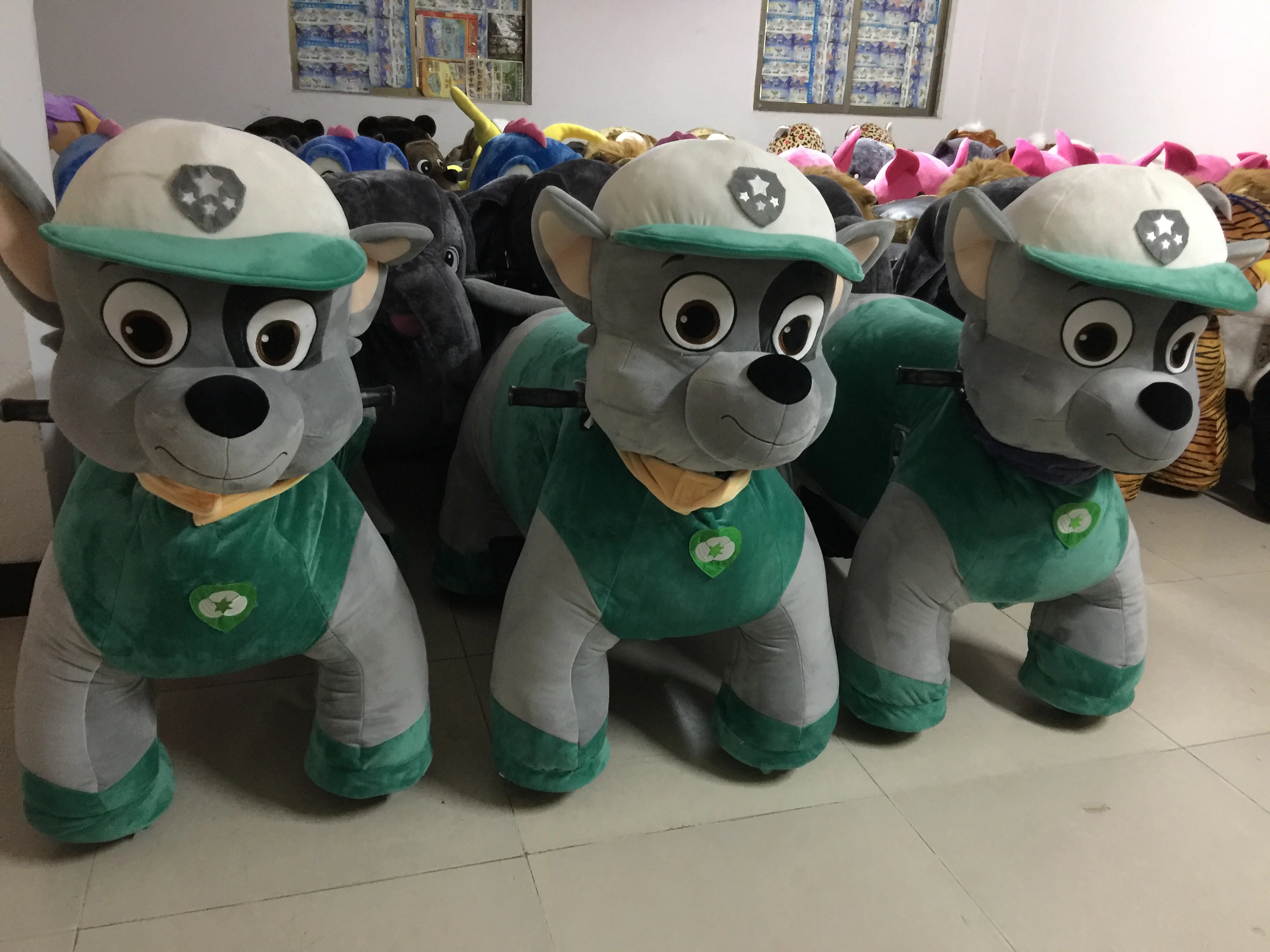 
JUMI amusement park rides battery animal car electric riding plush toy ride 