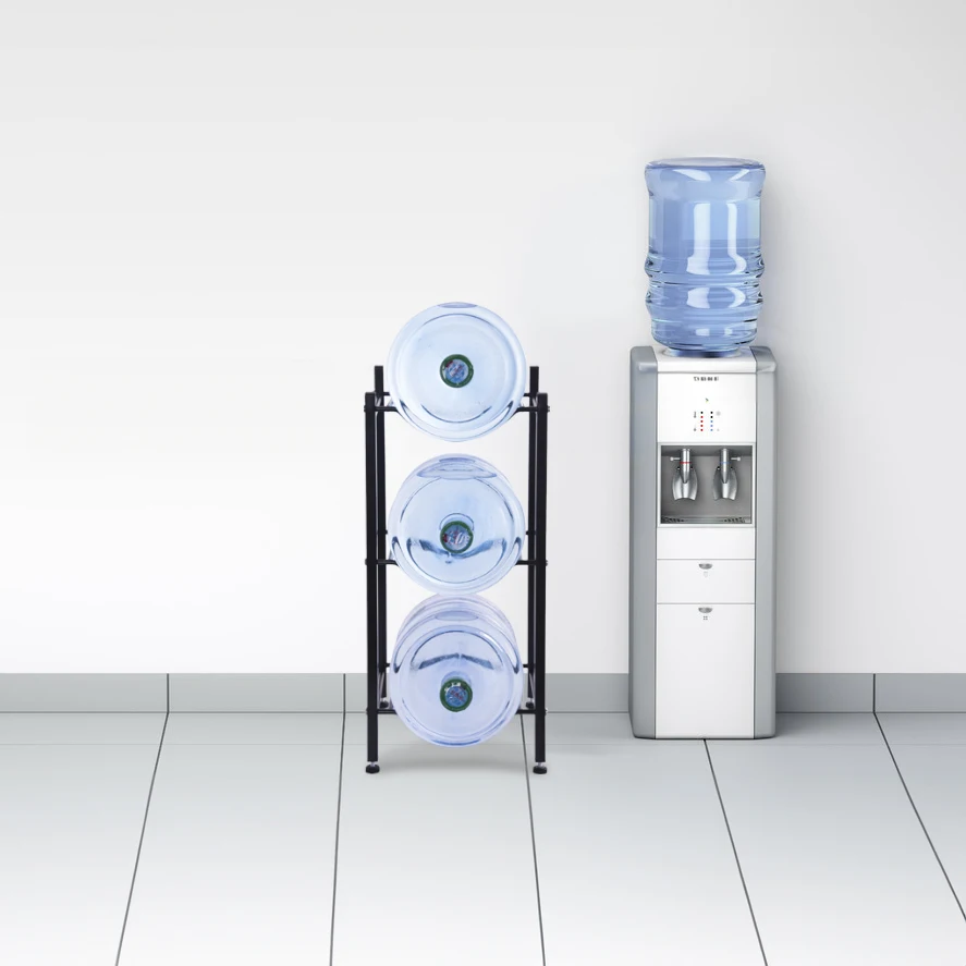 3 Tiers Heavy Duty Water Bottle Rack 5 Gallon Water Jug Holder Water Bottle Storage Rack