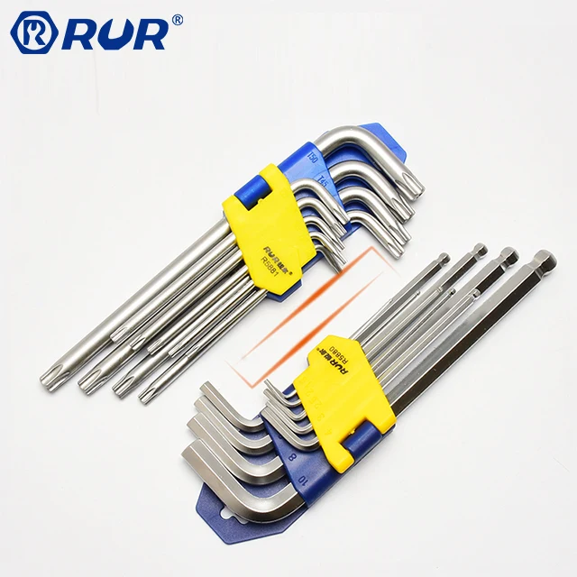 Industrial Grade short arm Chrome vanadium steel Wrench hex key set for sale