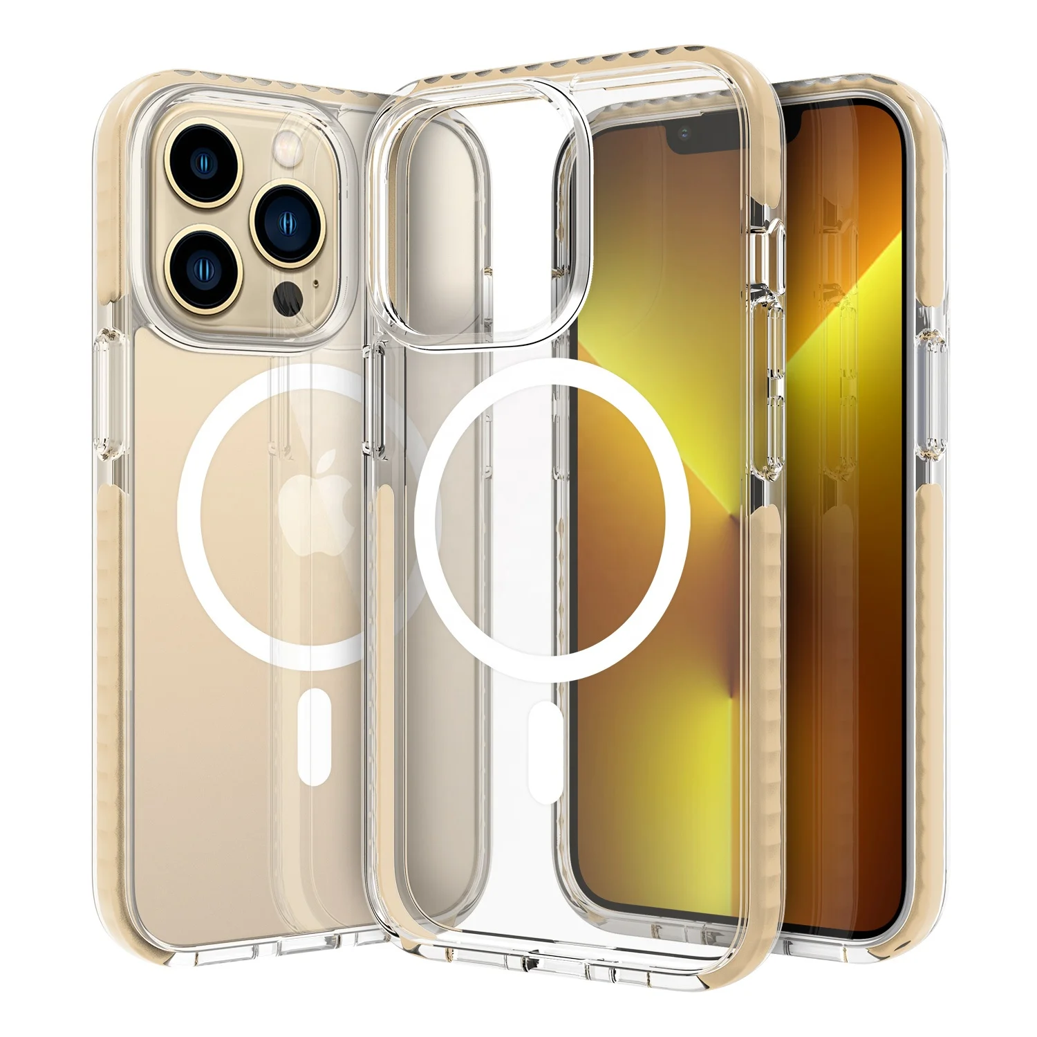 WOWCASE Candy Color Super Clear Tpu Phone Case Double Bumper Tpe Case Mobile Case Phone For Iphone 12 13 14 Pro Max