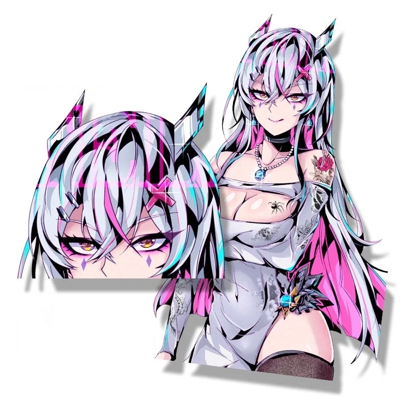 4inch X 4inch custom PVC reflective printing anime motion stickers waterproof decals for cars