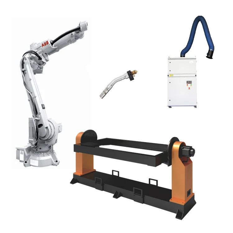 ABB IRB1410 6 Axis Robot Arm With Double Pulse Welding Machine MIG MAG ARC Automatic Welding