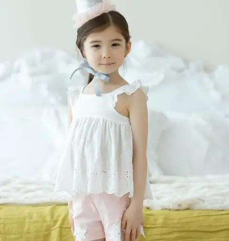 Express Import Children Korean Clothes Lace Collar Girls Fancy Top