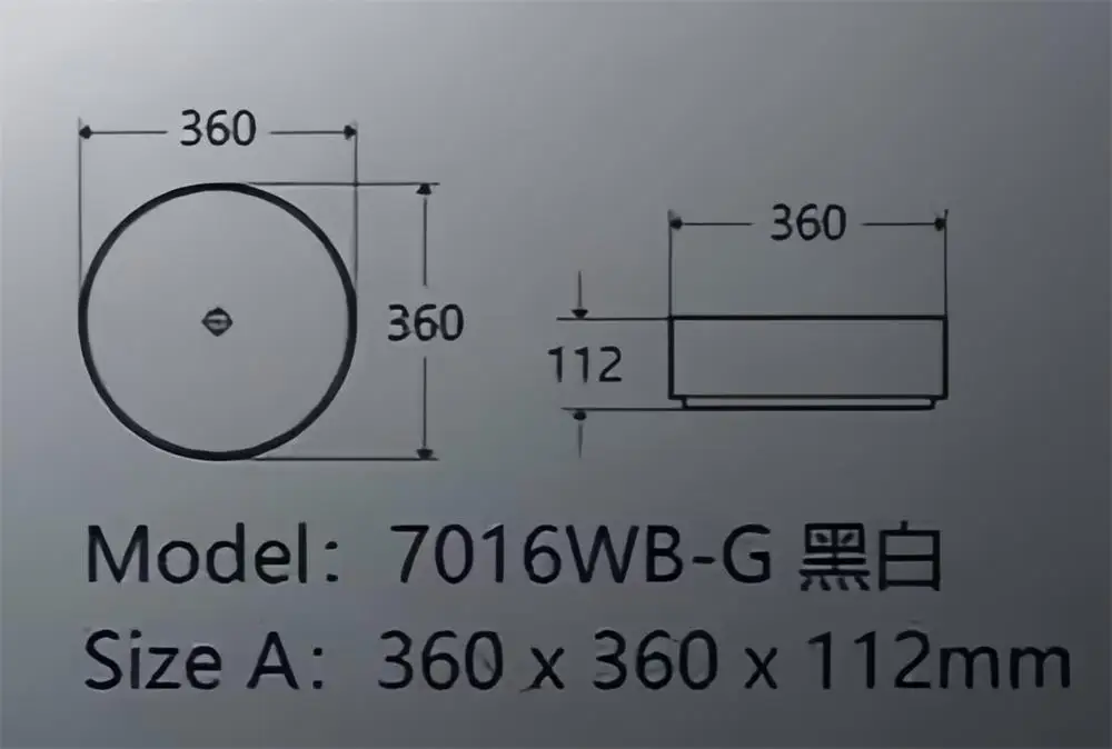 CLASIKAL Modern Bathroom Counter Round Used Mold Mop Drainer Glass Crystal Basin Wash Basin Black for Round Bucket 2 Years 12L