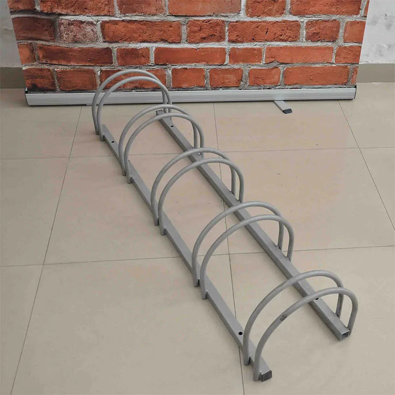 Bike Side Stand Well-designed Steel Stand for 5 bikes Durable Bike Floor Stand