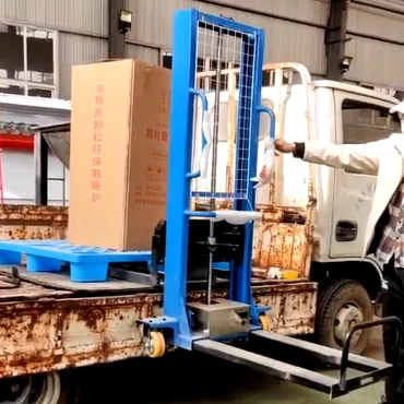 Semi electric / Full-electric Self Lifting Electric Stacker 500kg/1000kg Pallet self load stacker