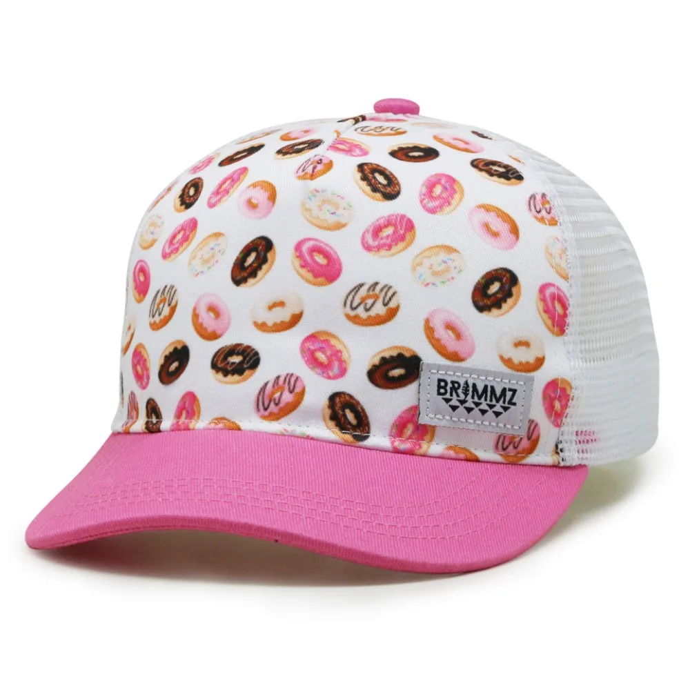 New Arrival Lovely Adjustable Sublimation Printed Baby Toddler Kid Curve Brim Mesh Trucker Hat Cap
