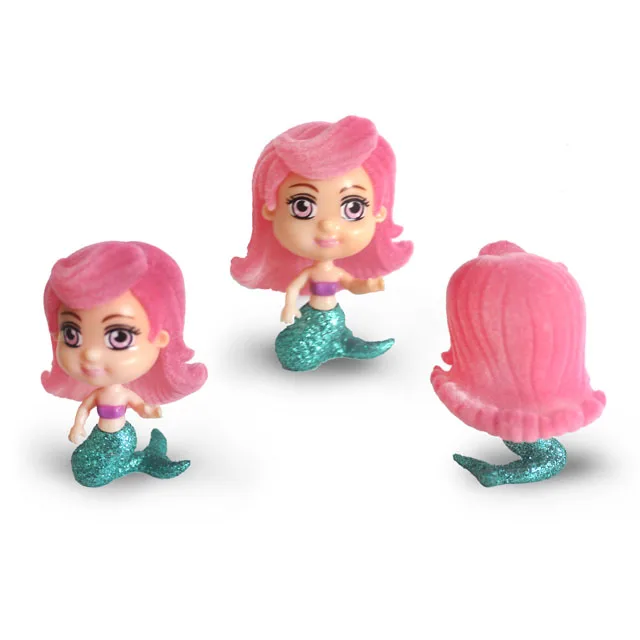 Экологичная пластиковая игрушка Русалка фигурка Флокированная коллекция хобби таинственная коробка