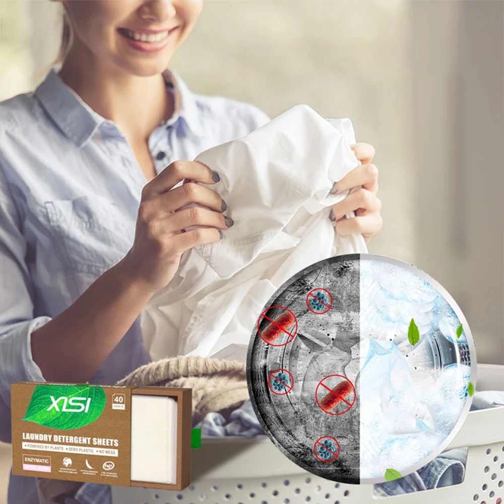 Laundry Detergent Paper Eco Friendly Laundry Strips Eco Washing Sheet Laundry Detergent Tablets