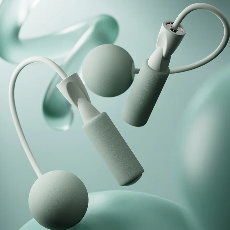 Professional Workout Gym Exercise Pink Foam Handle Skipping Rope