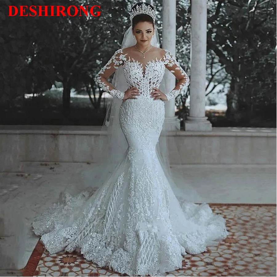 2022 New Wedding Dresses Lace Sexy Deep V Neck Fishtail Wedding Dresses Wedding Bridesmaid Dress
