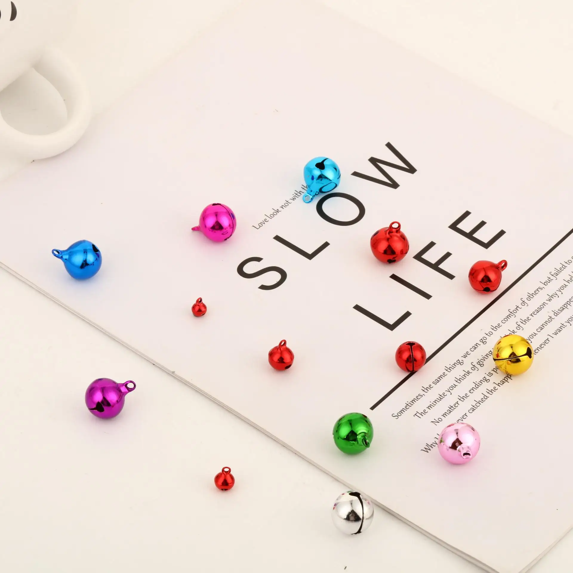 Promotional products creative exquisite Colorful Collar Copper Bell Decoration