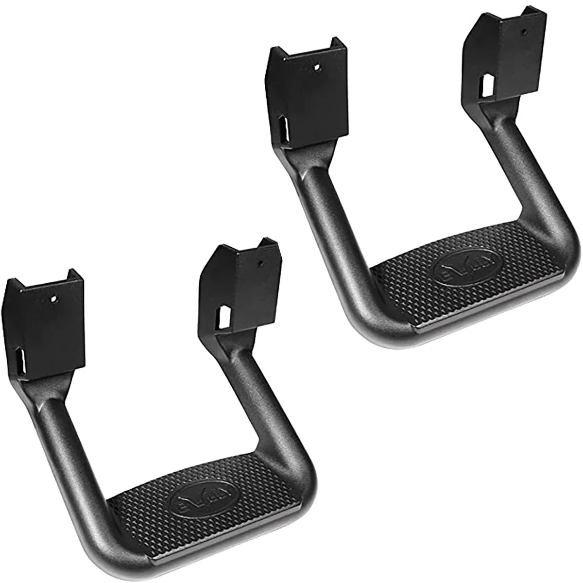 2 Aluminum Side Steps for Chevy GMC Dodge Ford Toyota Pickup Trucks SUVs Black
