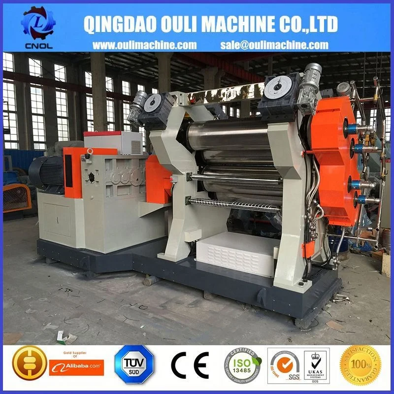 Высокоточный каландр для производства резиновых листов в трех рулонах/каландрическая линия