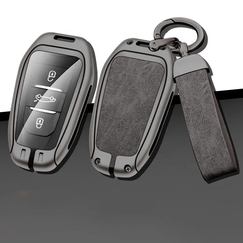 Металлический чехол для ключей с логотипом автомобиля Peugeot 208 308 408 2008 3008 4008 5008 Citroen C1 C2 C3-xr C4 C6 Picasso Ds Ds4