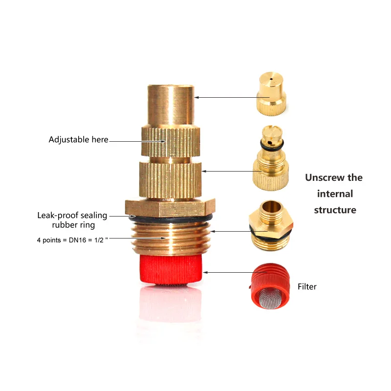 
water irrigation garden nozzle small fan shape brass sprinkler atomized sprinklers 