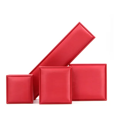 Luxury silk inside wholesale high end gold luxury custom logo Leather jewellery boxes packaging necklace earring jewelry box