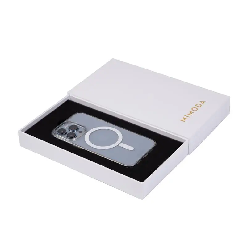 wholesale custom logo mobile phone case gift paper box recyclable cell phone rigid cardboard packaging box