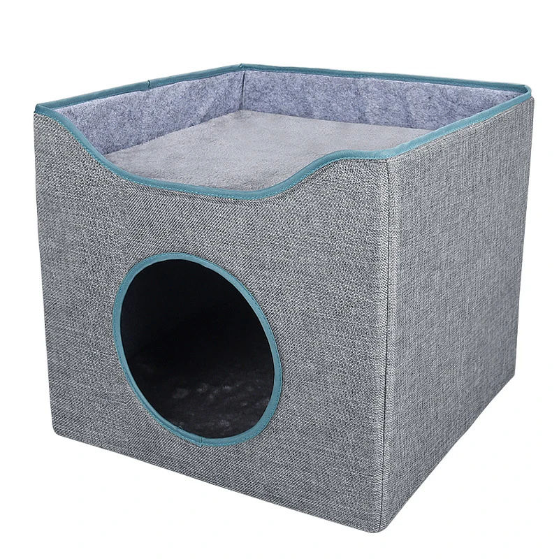 Wholesale Double-layer Design  Cat Houses Foldable Cat Box House Indoor Pet House For Cat