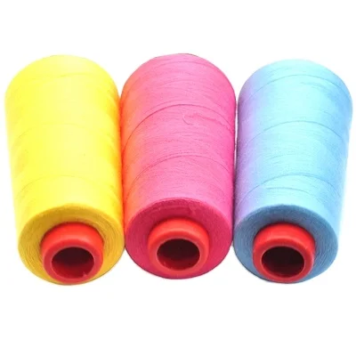 Colorful High Quality Factory Wholesale 40/2 5000 yds 100% Polyester Sewing Thread low moq thread for fabric
