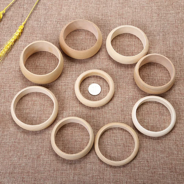 
Wholesale mixed unfinished wood bangle bracelets china WJ-B1727 
