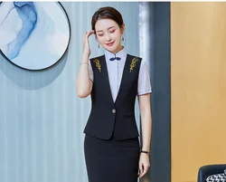 new high quality hotel concierge  office uniform server bar waiter vest uniform