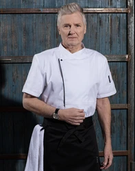 CHECKEDOUT hot sale short sleeve restaurant chef clothing and chef uniform women for hotel and restaurants