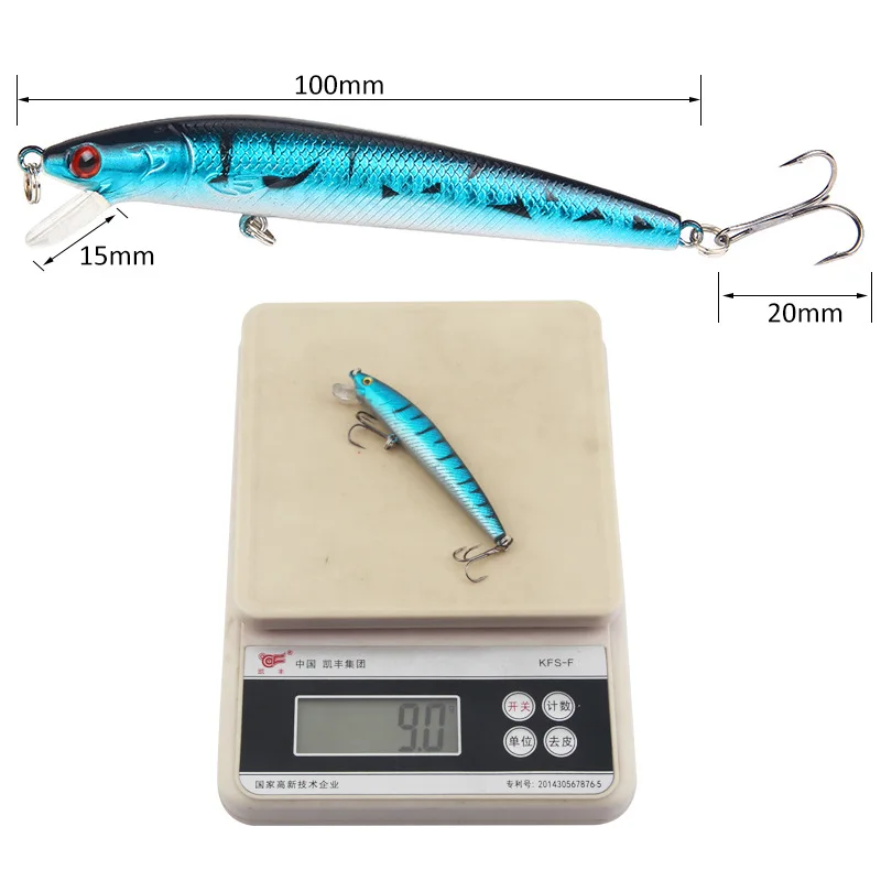Luya  Mino Bait 10cm/9g Floating Water Sound Bead Simulation  Hard Bait Fishing Gear Products