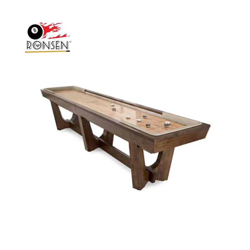 Full set high quality 9ft 10ft 12ft 14ft 16ft 18ft 20ft 22ft solid wood shuffleboard table with quality playing field