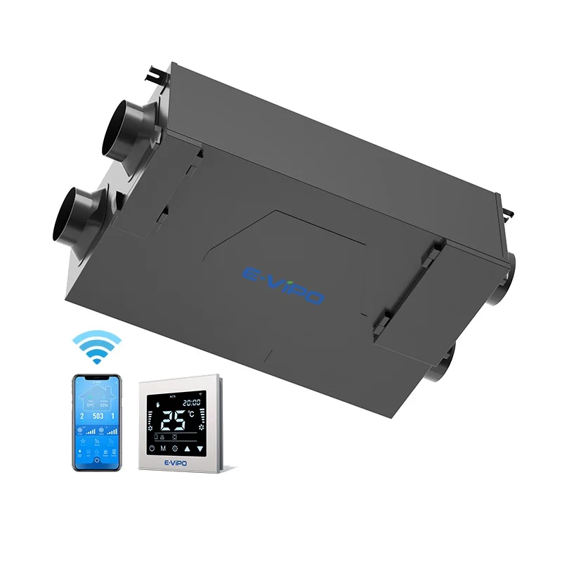Energy Saving hvac ERV HRV Ventilation Heat Recovery Ventilation System Unit for House Recuperator Exchange Heat Humidity