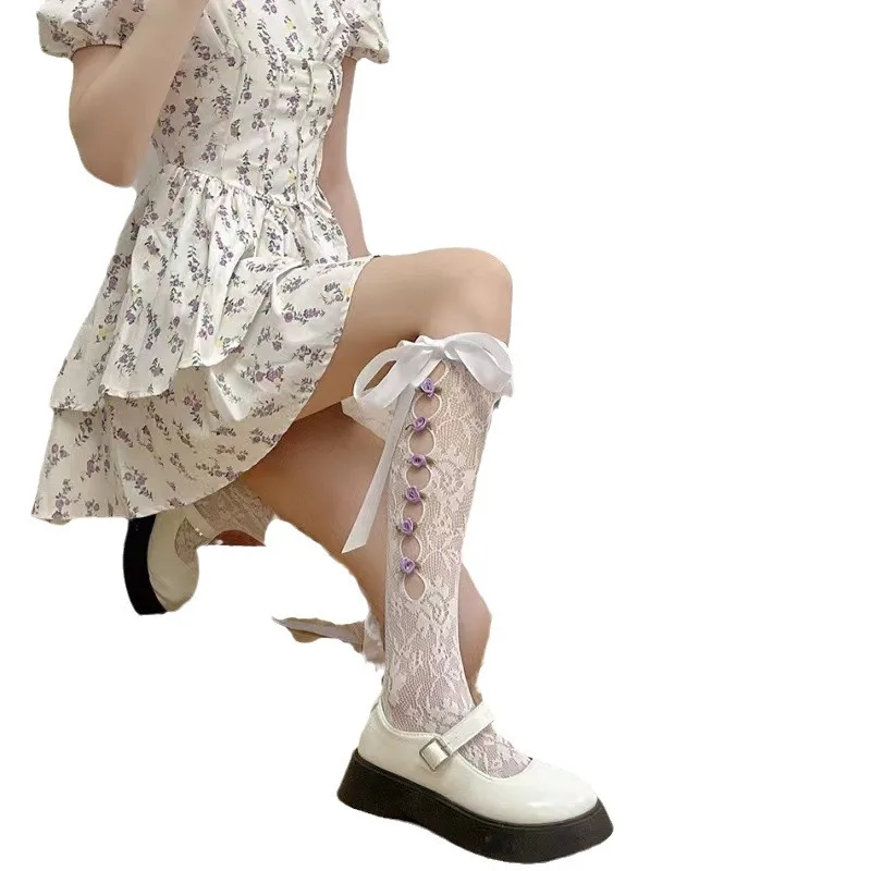 New Trends Long Stockings Summer Lace Pure Desire Stockings Women S High Thigh Socks Contrast Color Ultra Thin Black Red