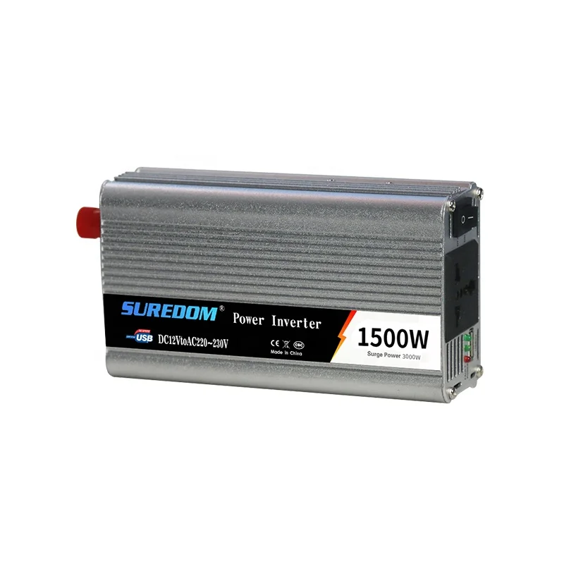 Suredom 1000w 1500w solar inverter converters 12v 24v  220v 110v modified sine wave solar energy systems for car home