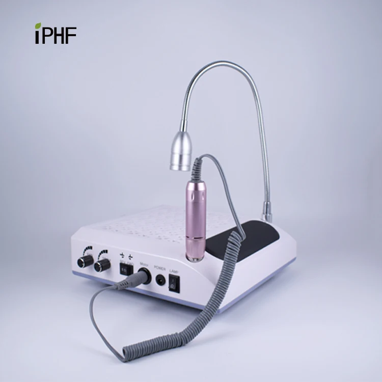 3 in 1 80w  Electric 30000rpm  Nail Drill Vaccum Suction Drill Handpiece Lamp Dust Collector Strong Korea Nail Drill