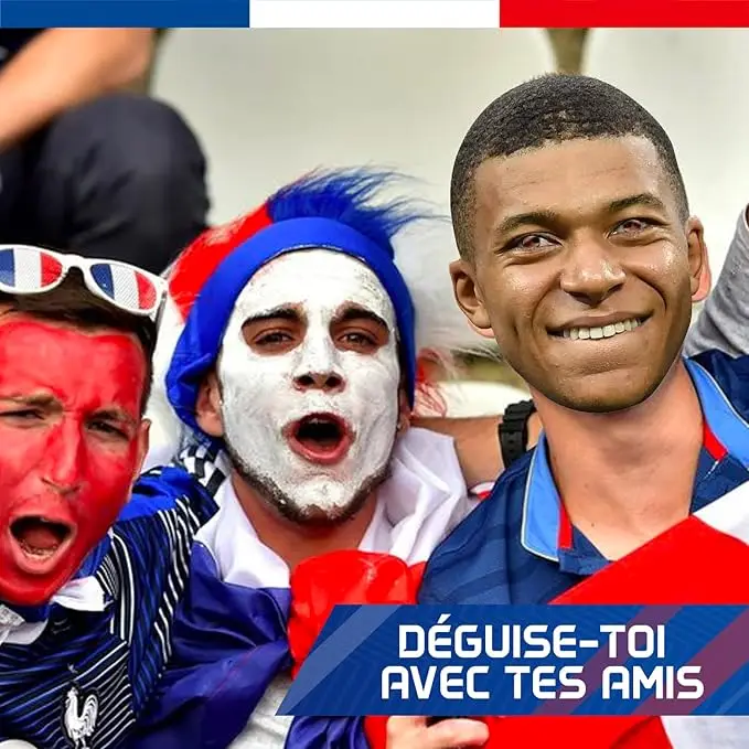 2024 Европейский Чемпион международного чемпионата по футболу Mbappe France из углеродного волокна баскетбольная защитная маска для носа в наличии