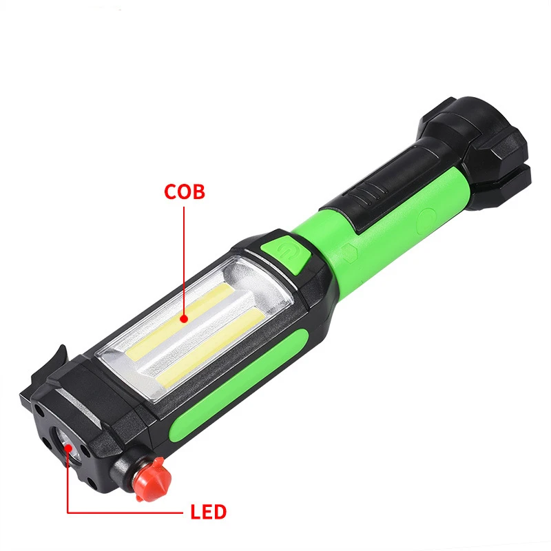 Multi-tool Emergency Magnet Work Light 300lm Handheld Car Safety Glass Hammer with Working Flashlight