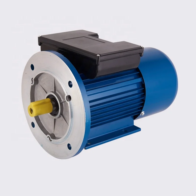 Single Phase Motor AC Induction 1400rpm 71 Frame Aluminum Housing Blue Appearance