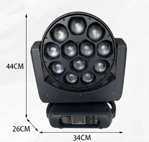 High Brightness 12Pcs Led Zoom Moving Head Light 12X40W Bee Eye Wash For Stage