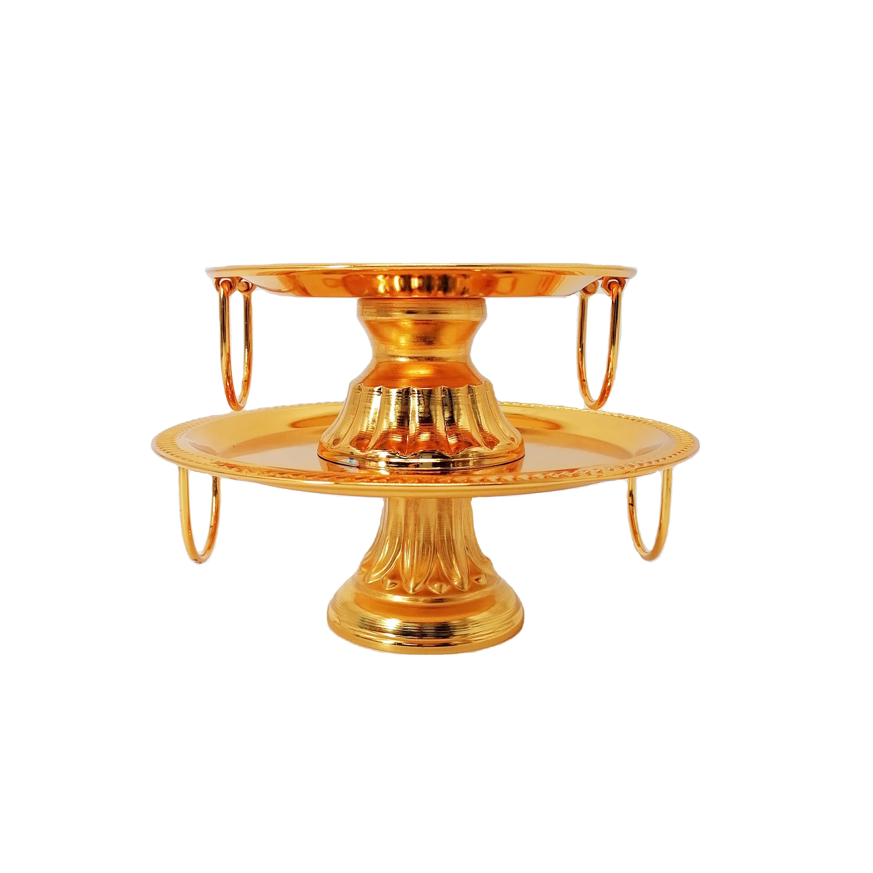 European Wholesale Golden Pattern Crown Plate Spectacular Dessert Tools Cookware Artistic Trays