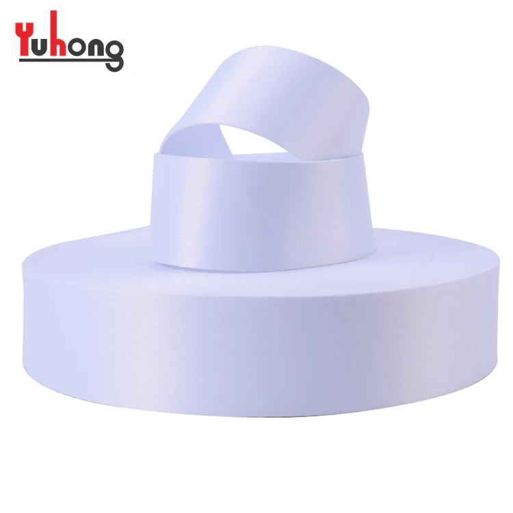 Промо-пользовательский Печатный простой белый чистый полиэфирный ремешок для шнурка