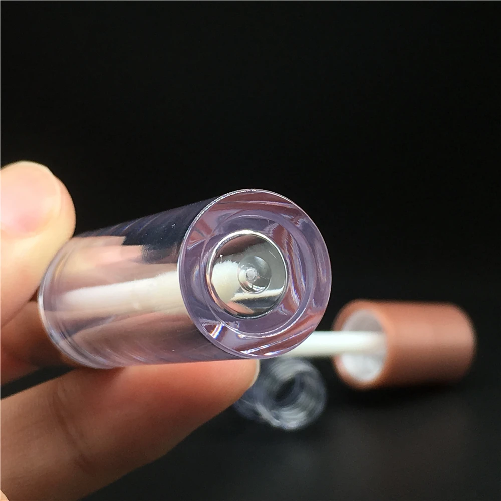 2ml Mini Cute Empty Round Lipgloss Tube Brown Lip Gloss Tubes