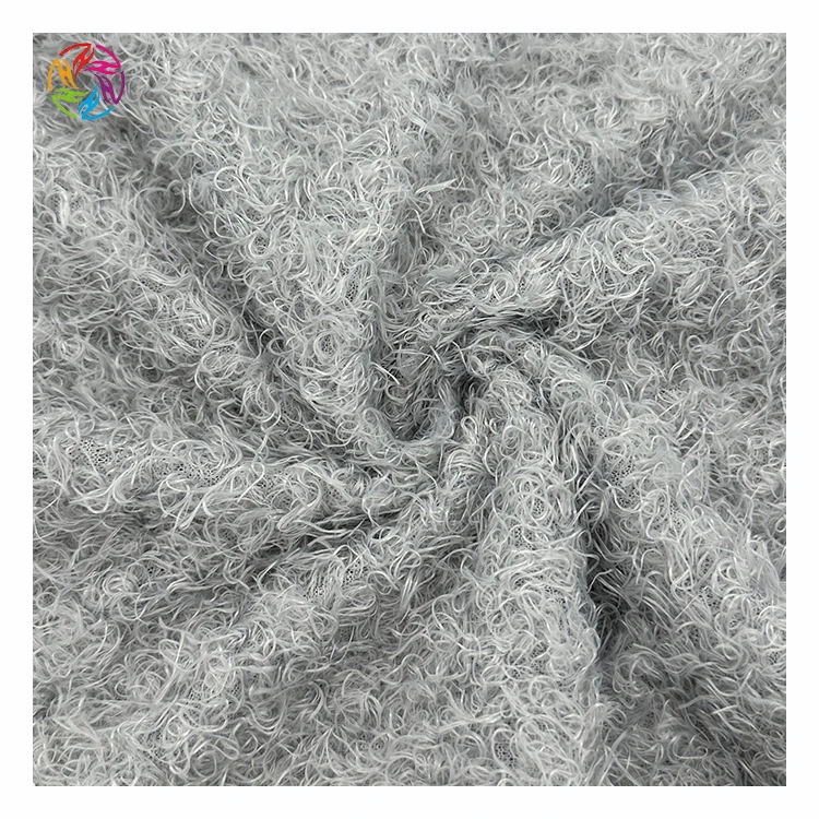 Hot fashion curly velvet seaweed fleece fabric plush toy fabric with competitive price