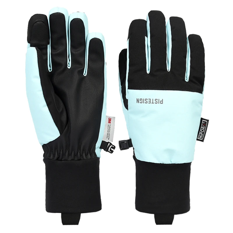 Custom Winter Sports Gloves Waterproof Touchscreen Gloves PU Palm Snowboarding Gloves Bright Color