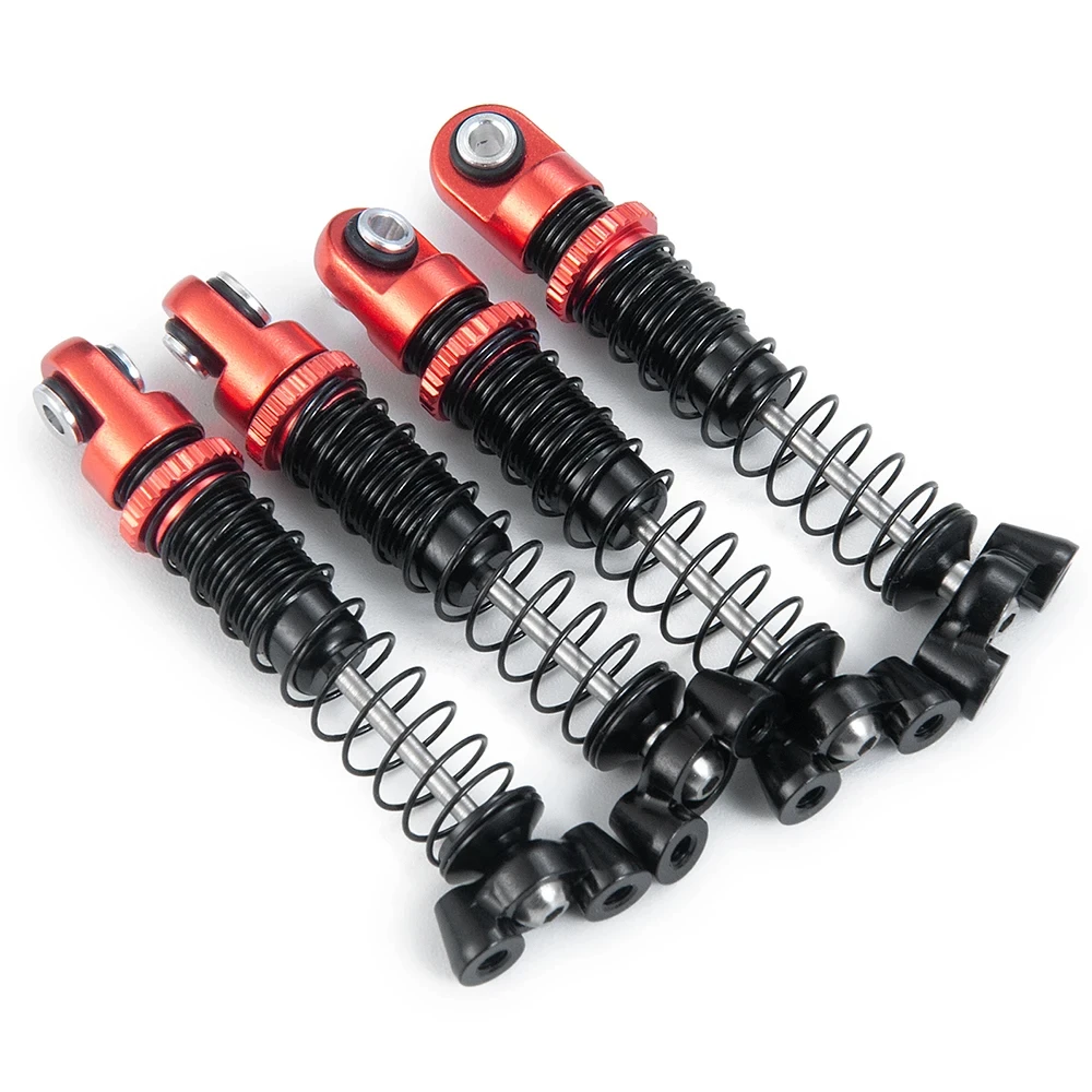 Solid 4PCS Aluminum Alloy Shock Absorber Adjustable Damper for Kyosho 1/18 Jimny Miniz-Jeep 1/24 Wrangler Upgrade Spare Parts