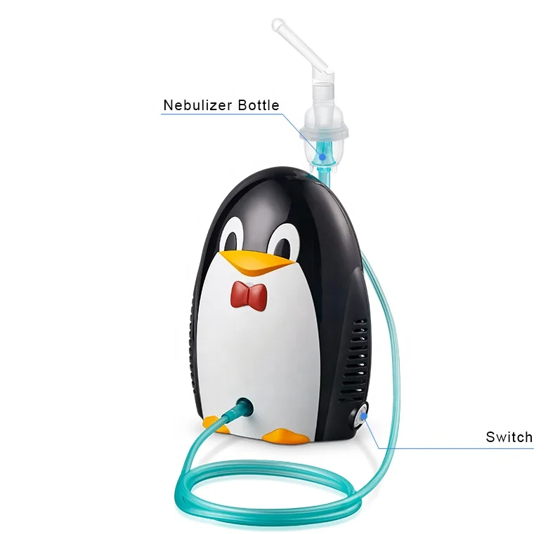Cartoon Penguin Nebulizer for Kids Compressor Medical Animal Portable Atomizer