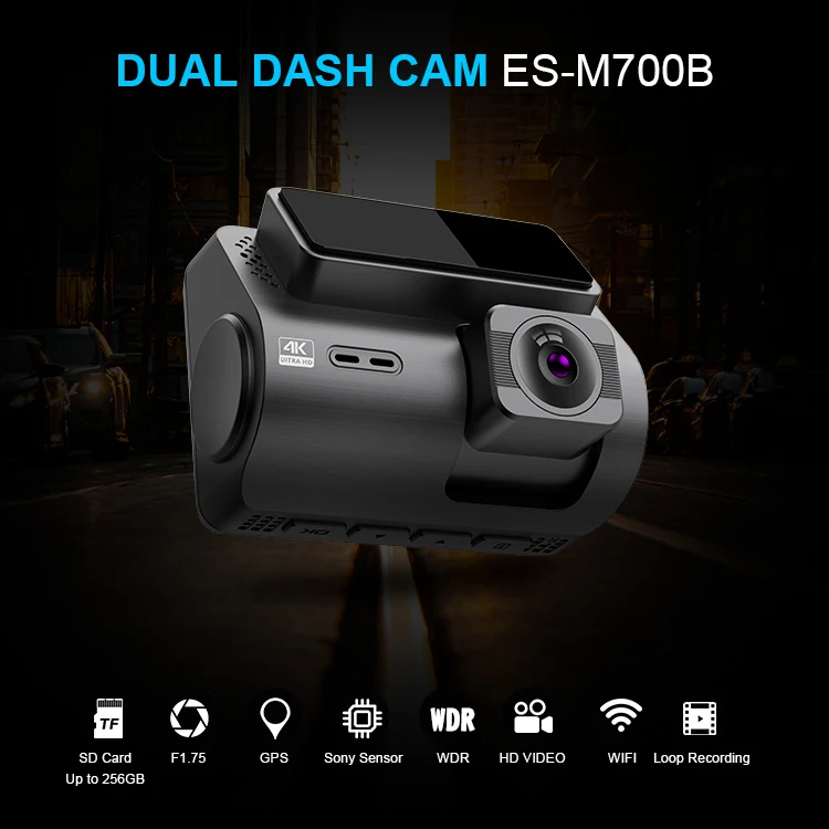 OEM SONY IMX415 High Definition 3840x2160p 4k Dash Camera With GPS External APP Control Car DVR