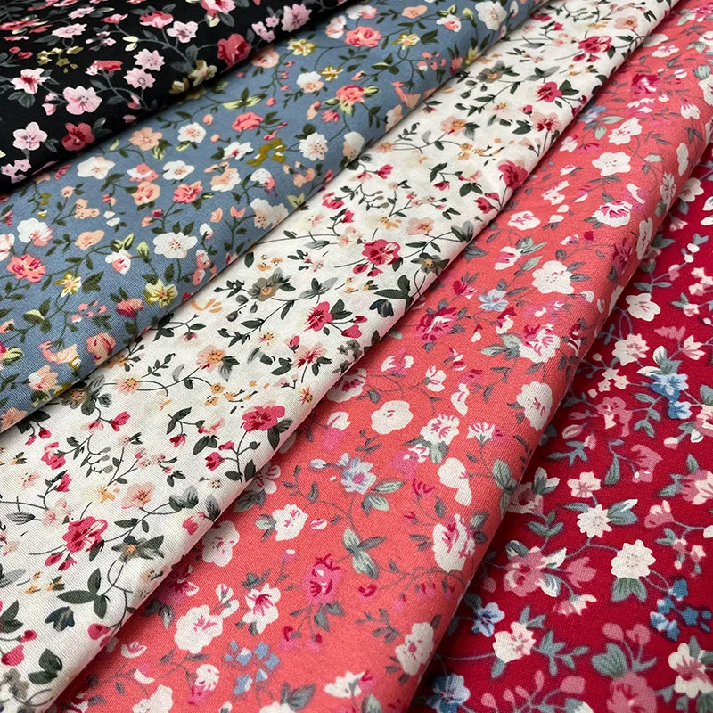 100% printed cotton poplin fabric for dresses