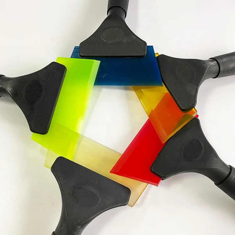 Car Painting Repair Tool Rubber  Angled Squeegee Vinyl PPF Rubber Black Cleaning Tools For Tint Squeegee