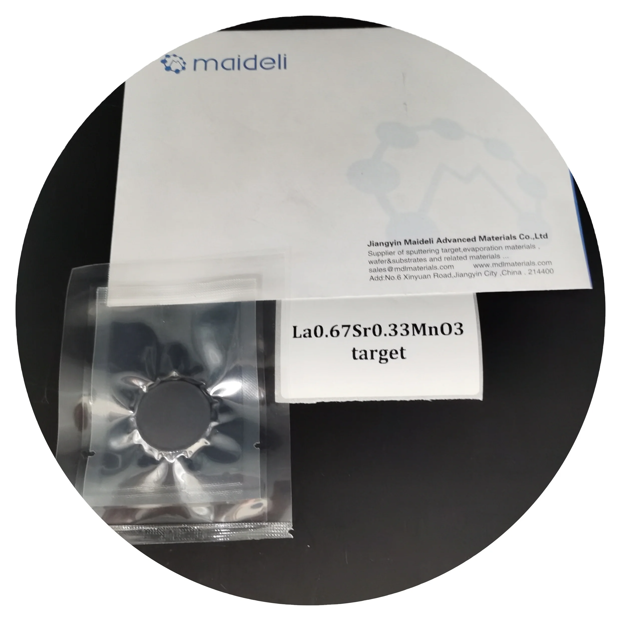 Lanthanum Strontium Manganate La0.66Sr0.33MnO3 Sputtering Target