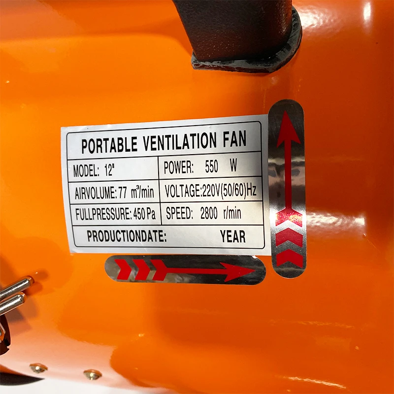 Portable exhaust fan 110/220V electric safety explosion-proof axial flow fan explosion-proof fan 591402-08