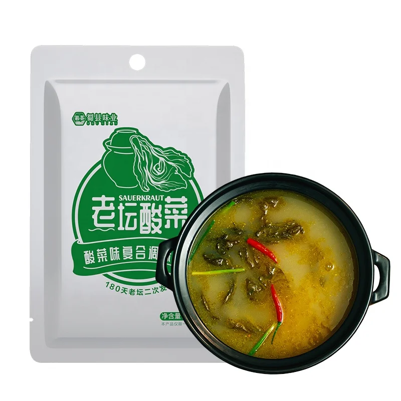 Spicy pickled sauerkraut clear soup seasoning sauerkraut soup hot pot base material